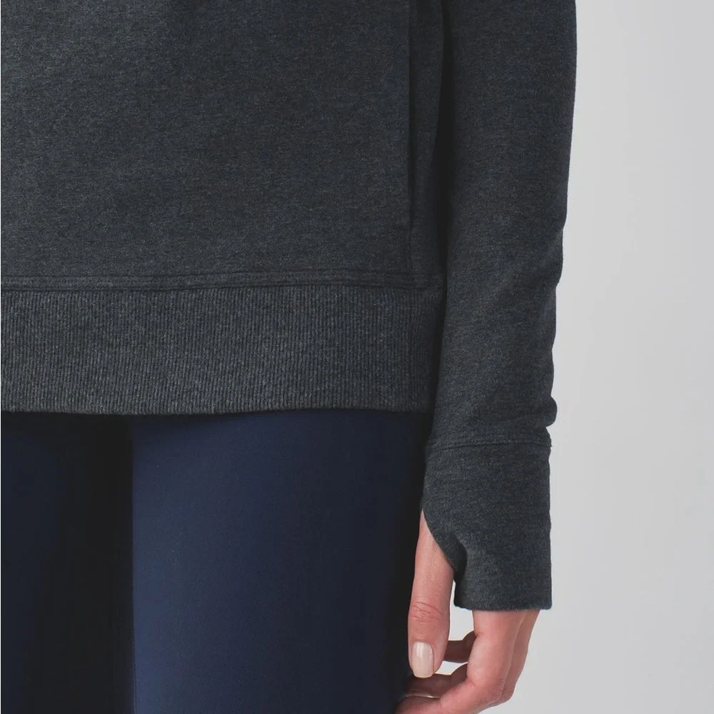 Lululemon Stress Less Hoodie Heathered Dark Grey